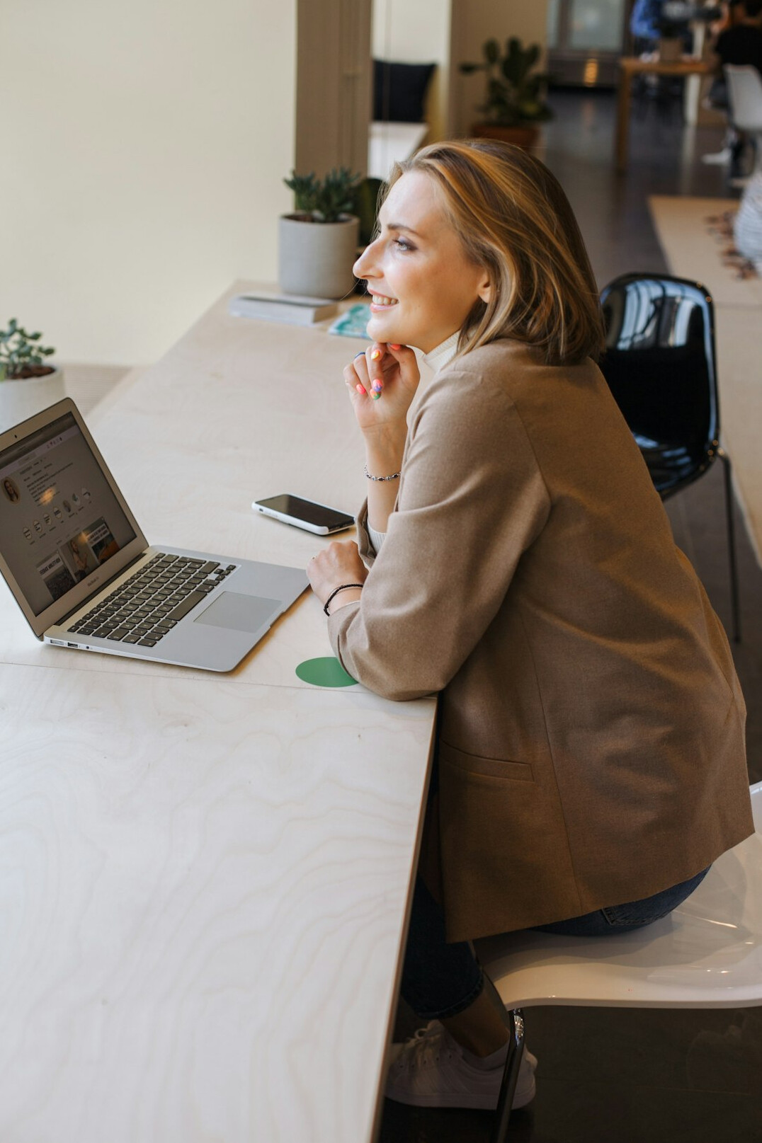 woman reviewing business strategy
